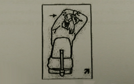 วิธีการบริหารร่างกายก่อนเล่นกีตาร์ ท่าเหยียดแขนและหักข้อศอก